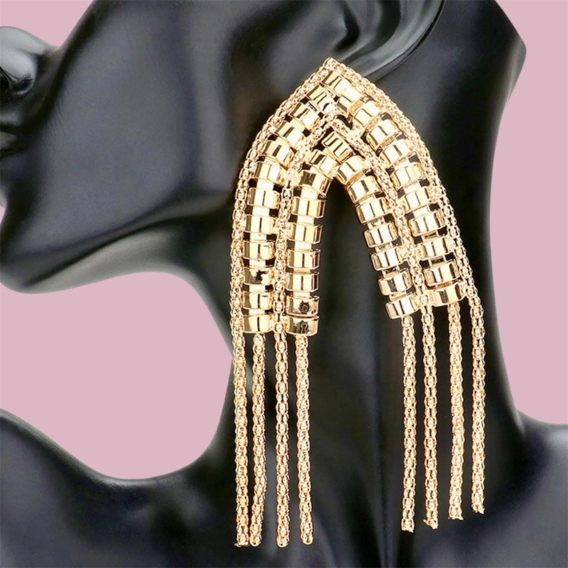 Foremost Statement Earrings: Bold Gold Elegance with Gold Plating Jewelry Bubble