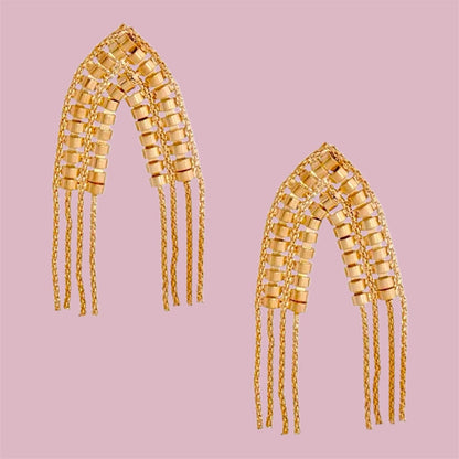 Foremost Statement Earrings: Bold Gold Elegance with Gold Plating Jewelry Bubble