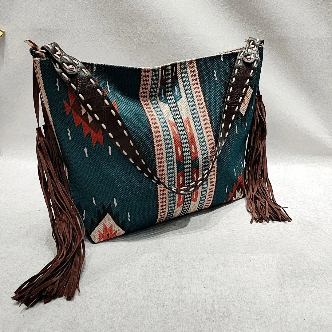 Fringe Shoulder Bag Retro Inspired Style Jewelry Bubble