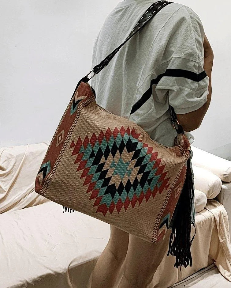 Fringe Shoulder Bag Retro Inspired Style Jewelry Bubble