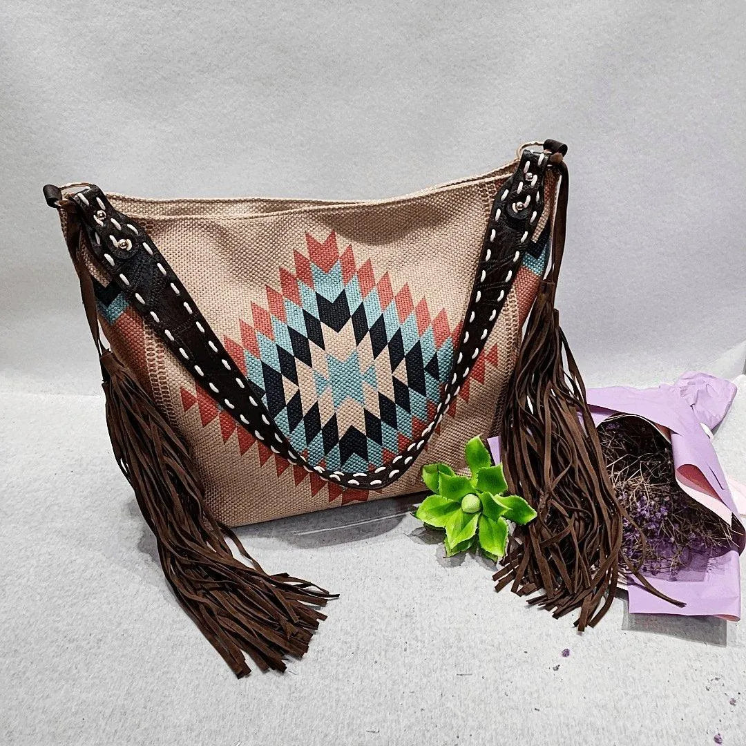 Fringe Shoulder Bag Retro Inspired Style Jewelry Bubble