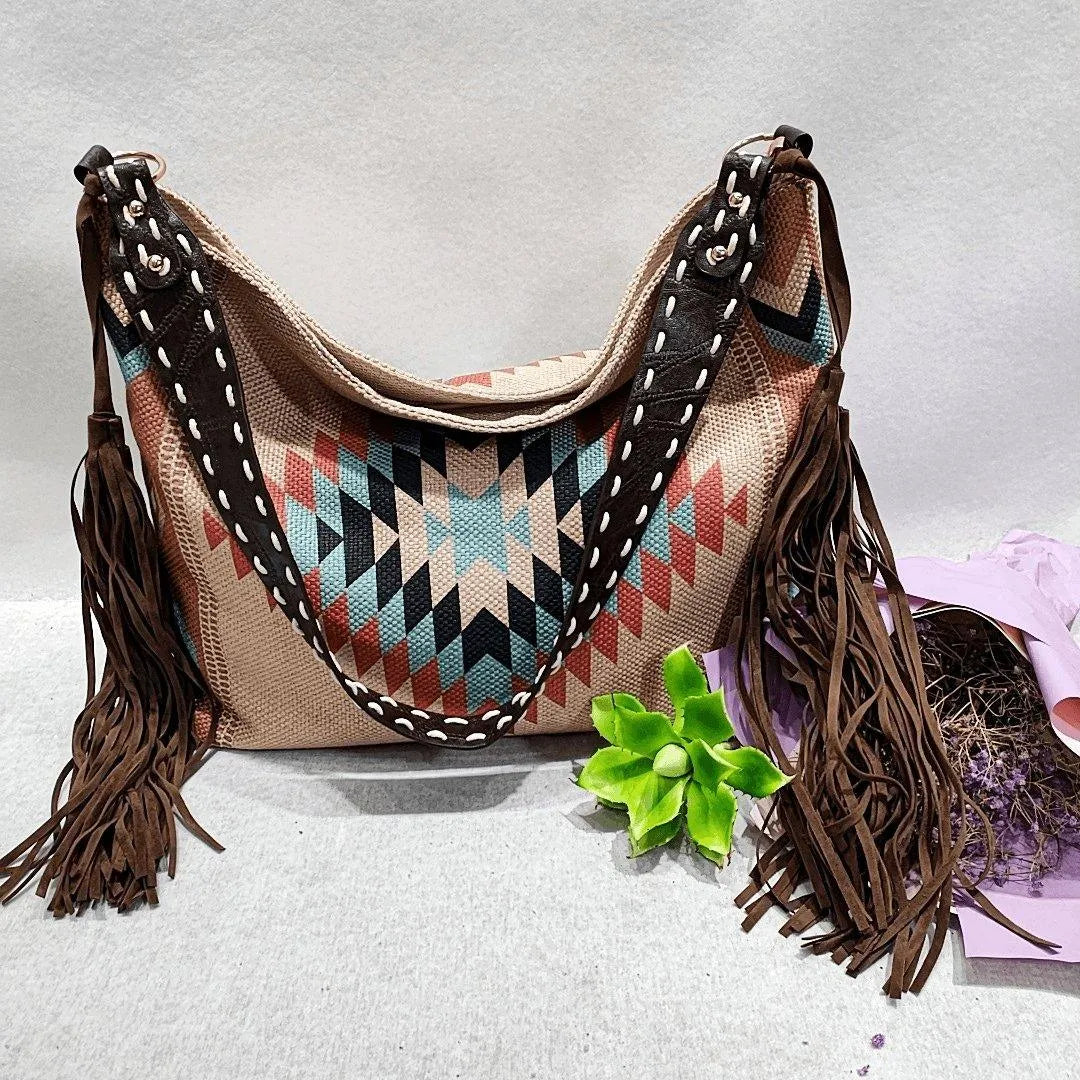 Fringe Shoulder Bag Retro Inspired Style Jewelry Bubble