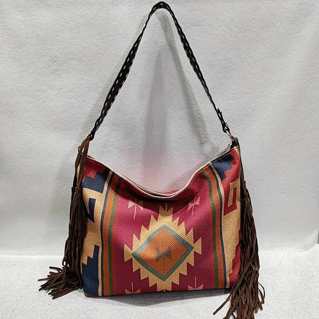 Fringe Shoulder Bag Retro Inspired Style Jewelry Bubble