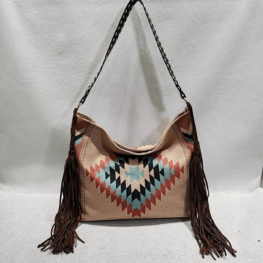 Fringe Shoulder Bag Retro Inspired Style Jewelry Bubble