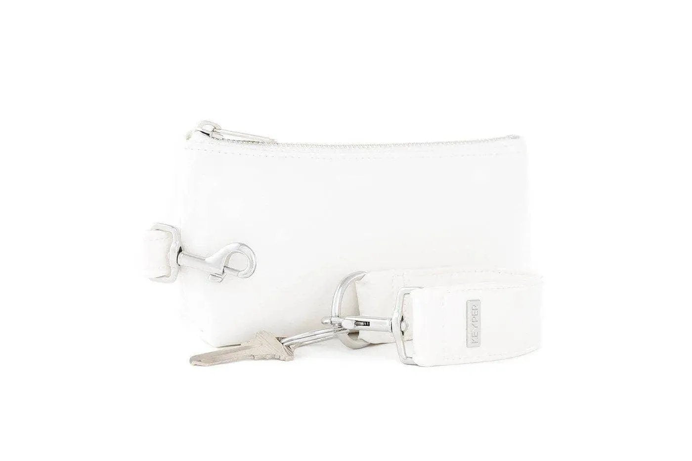 Frost White Vegan Leather 2-Piece Wristlet Set