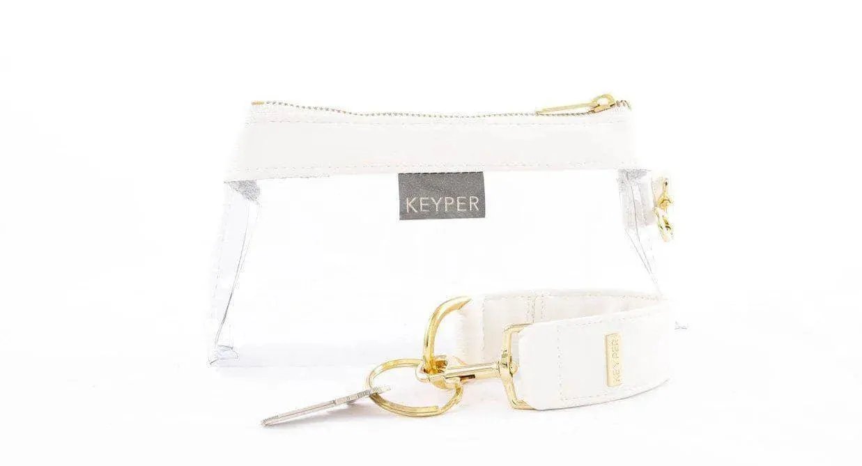 Frost White Vegan Leather 2-Piece Wristlet Set