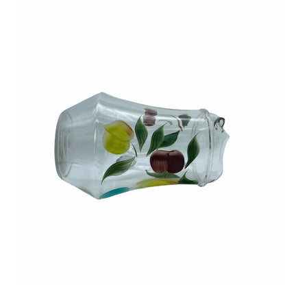 Gay Fad Fruit Hand Painted Clear Pitcher Ice Lip Jewelry Bubble