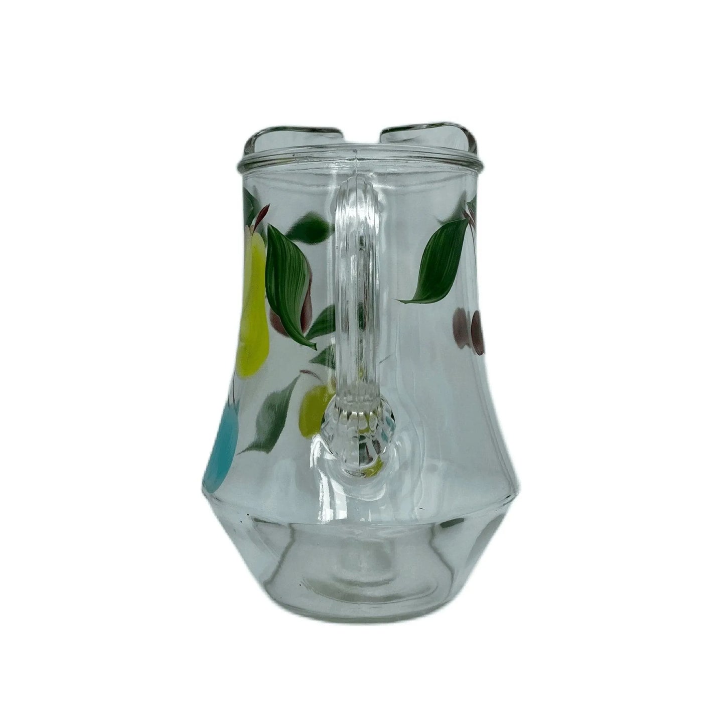 Gay Fad Fruit Hand Painted Clear Pitcher Ice Lip Jewelry Bubble