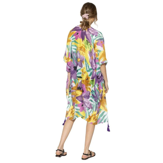 Get Ready for Spring with a Multicolor Tempera Floral Kimono - Shop Now! Pinktown