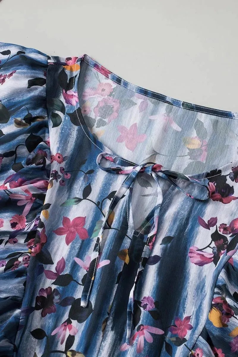 Get Ready to Blossom in Your Flutter Sleeve Plus size Mini Dress!