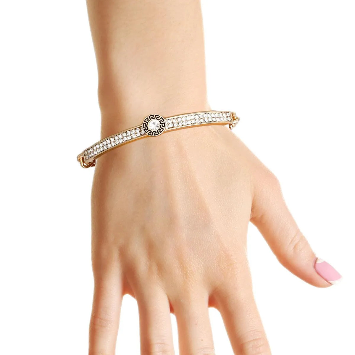 Get Stylish: Gold Half Chain Bangle Bracelet - Designer Inspired Jewelry Bubble