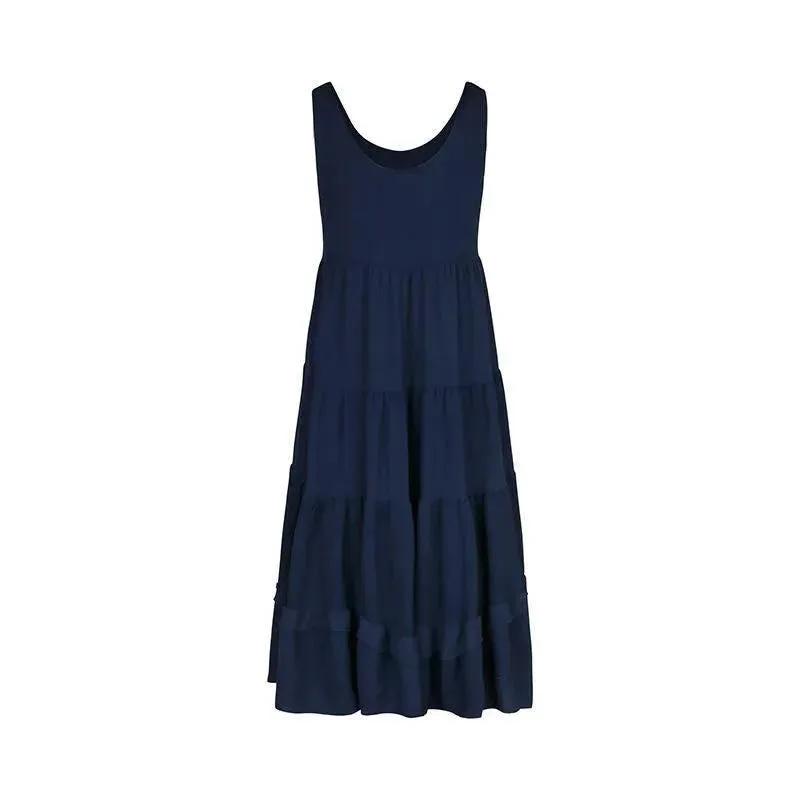 Get Summer-Ready with Our Sleeveless Buttoned Midi Dress