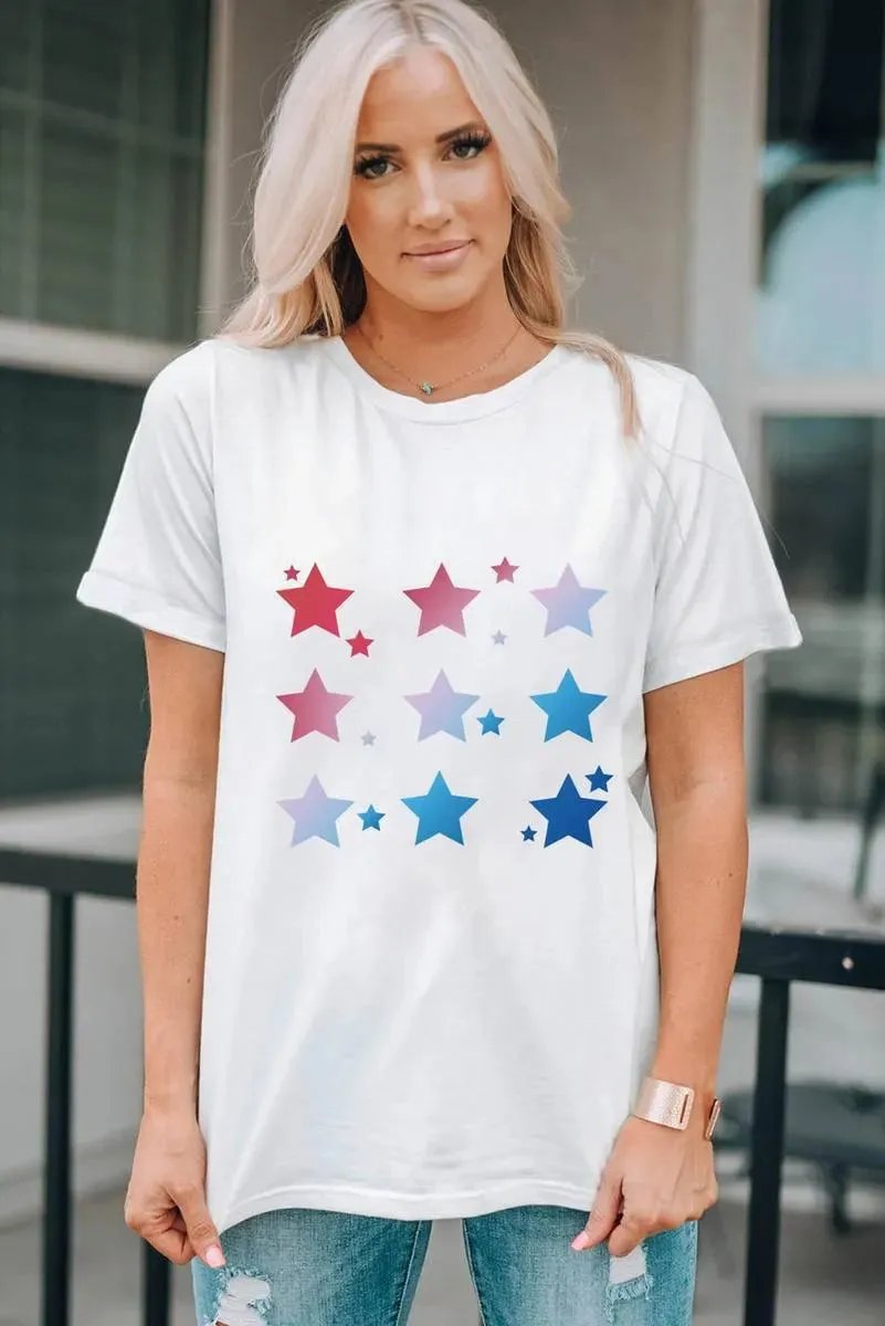 Get Your Women's Stars Graphic T Shirt - Shop Now!