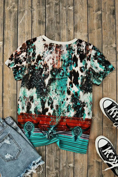 Get the Best Steer Western Print T-Shirt for Women Jewelry Bubble