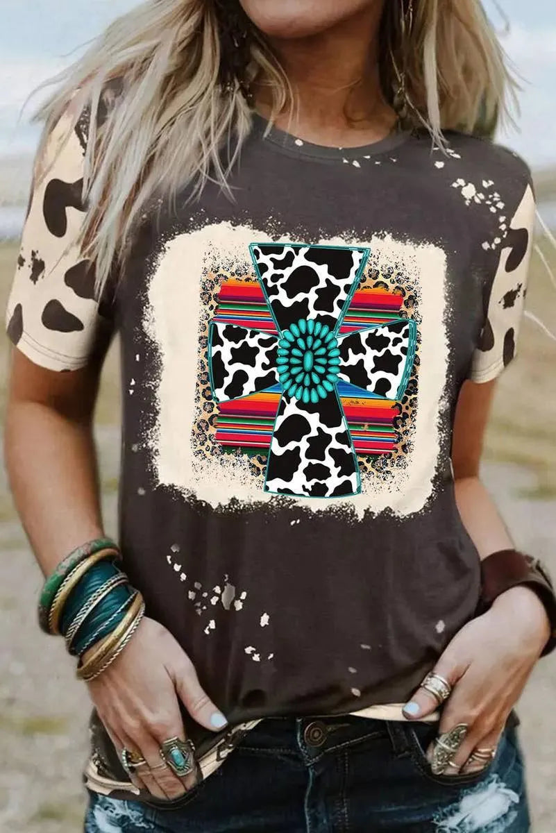 Get wild with our Bleached Animal Tee for Women Jewelry Bubble