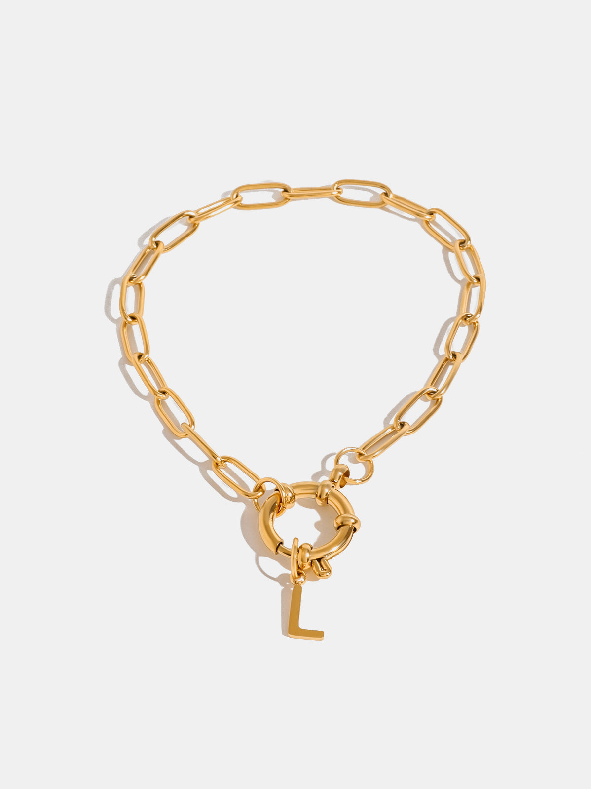 Gold Plated Letter L Bracelet: Style with a Personal Touch Jewelry Bubble