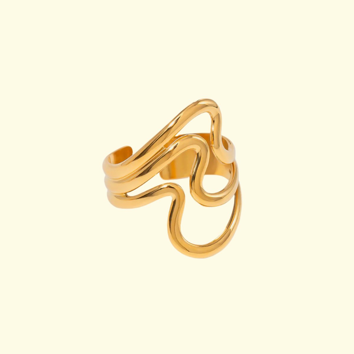 Golden Valley Open Ring for Women to Celebrate Modern Style Jewelry Bubble