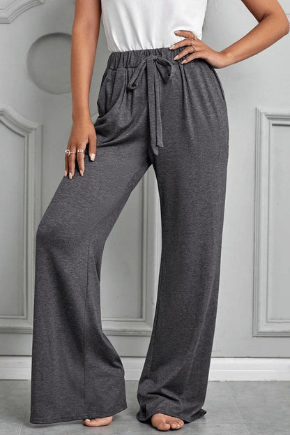 Gray Drawstring Lounge Pants Jewelry Bubble