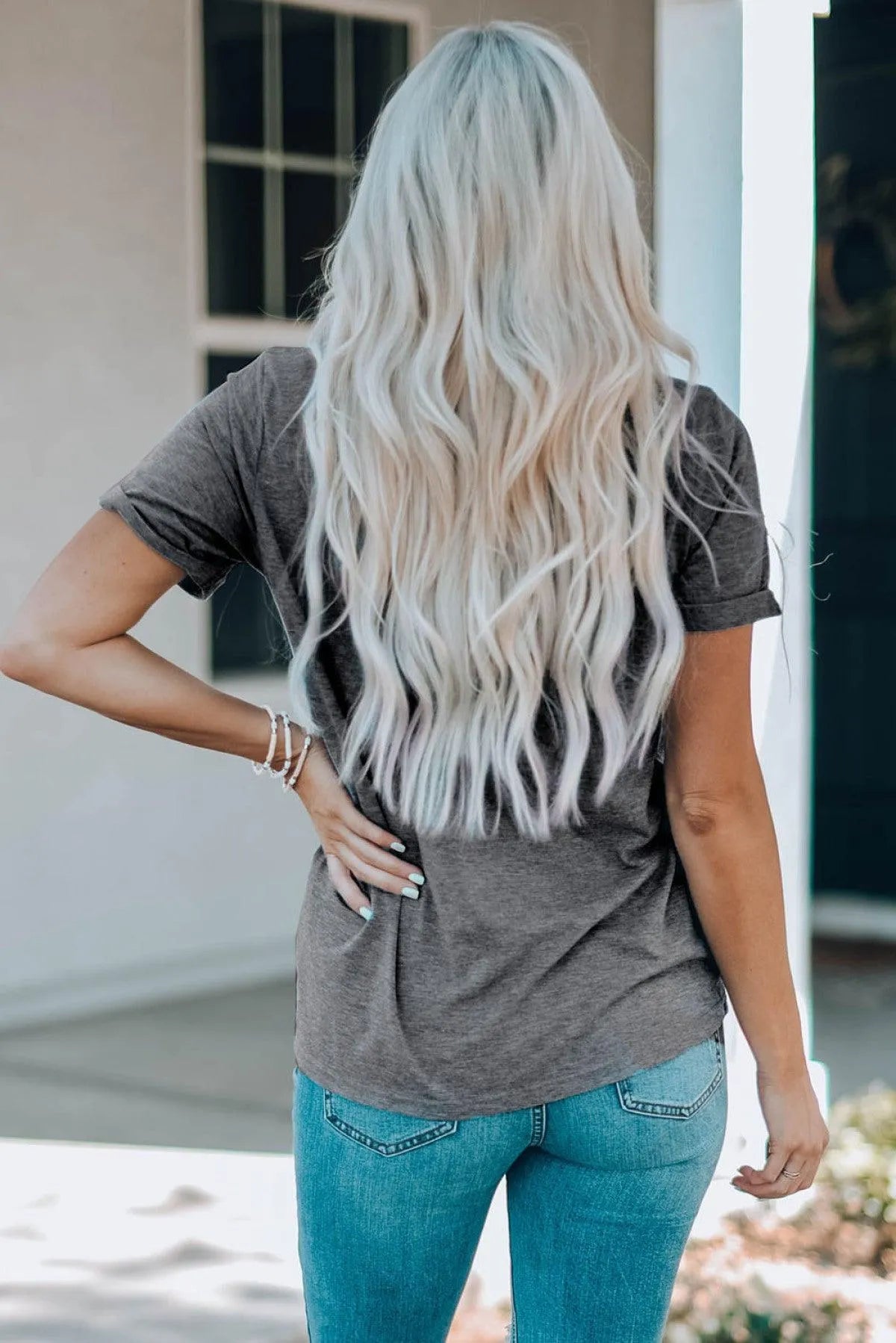 Gray Jesus Is My Valentine Heart Glitter Print Graphic T-Shirt Jewelry Bubble