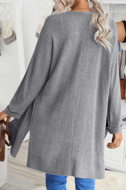 Gray Knit Cardigan Jewelry Bubble