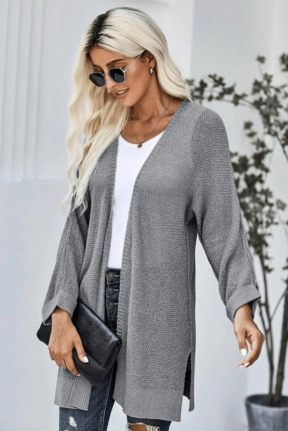 Gray Knit Cardigan Jewelry Bubble