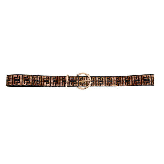 Greek Key Rhinestone Embellished Ladies Belt Jewelry Bubble