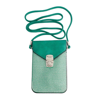 Green Crossbody Cellular Phone Bag with Card Slots for Women Jewelry Bubble