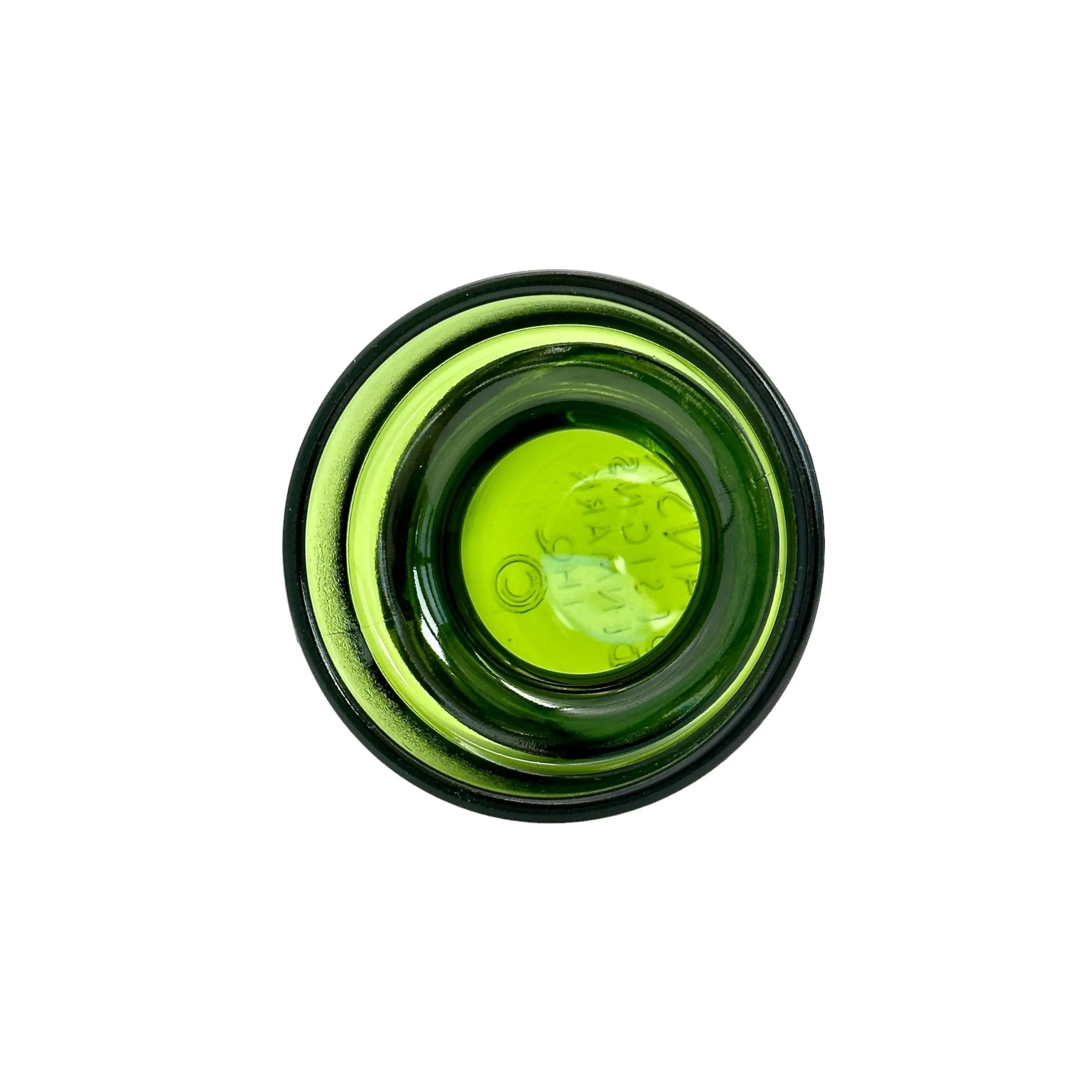 Green Glass Candle Holder Vintage Scandinavian Modern Home Addition