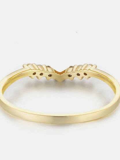 Heart Stacking Band Yellow Gold Plated Ring Jewelry Bubble
