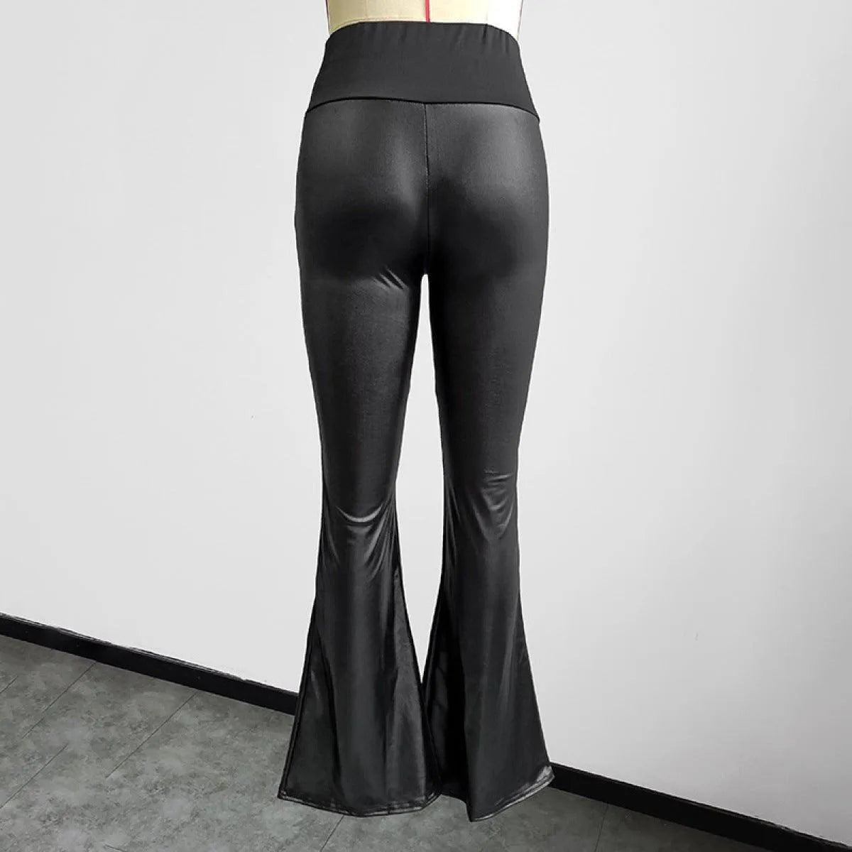 High Waist Elastic Slim Wide-Leg Flared Pants Jewelry Bubble