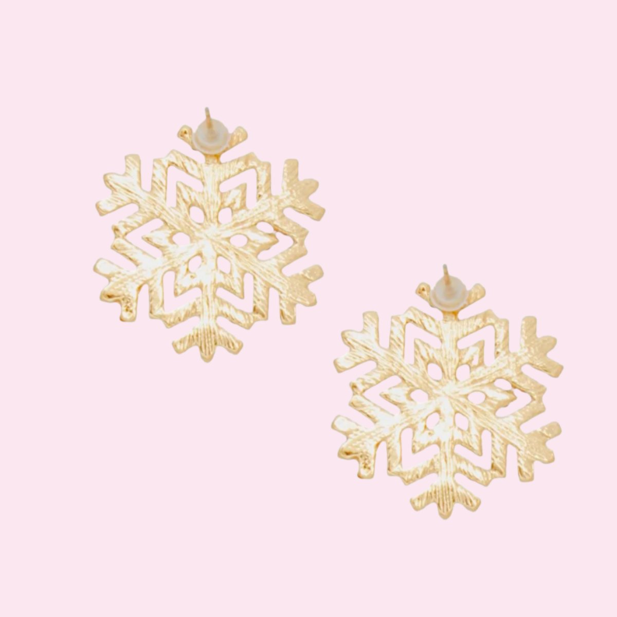 Holiday Sparkle Snowflake Earrings - Festive Jewelry for the Season Pinktown