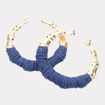 Stylish Wrapped Gold Hoops - Trendy Earrings for Any Occasion