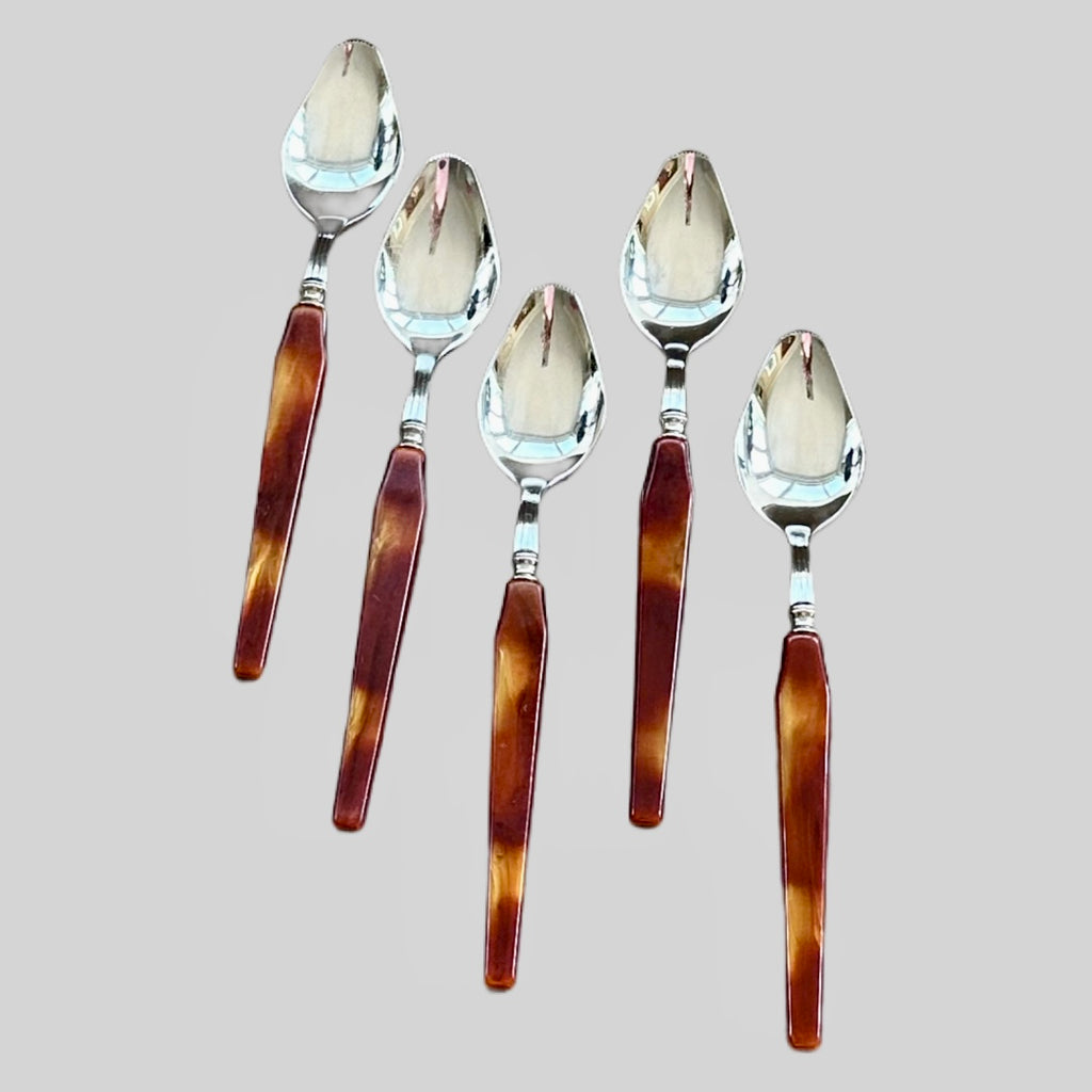 Vintage Grapefruit Spoons Glo-Hill Bakelite Handles Set