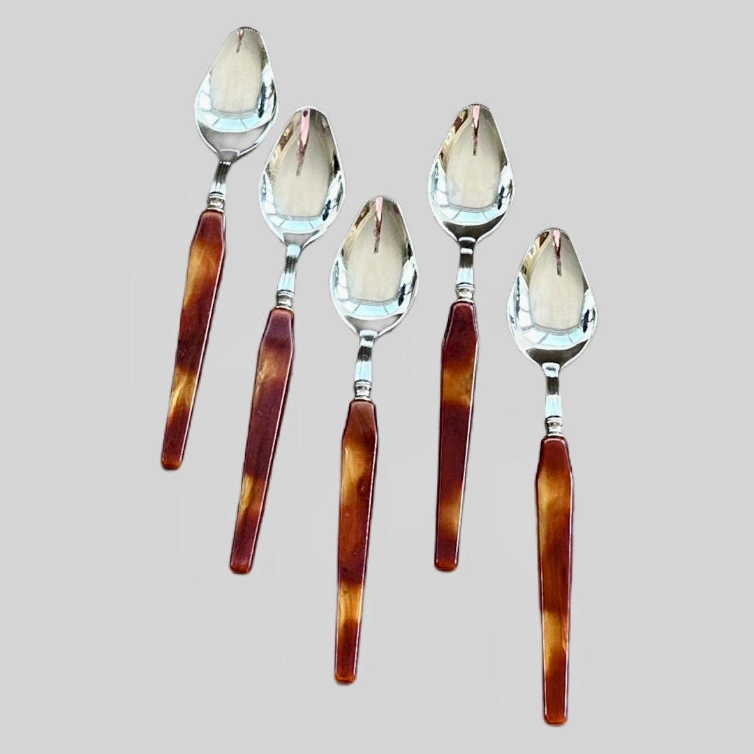 Vintage Grapefruit Spoons Glo-Hill Bakelite Handles Set