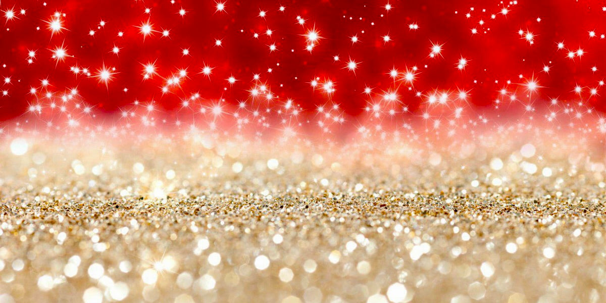 Sparkling red and gold glitter background with shimmering lights, used for Jewelry Bubble homepage and footer banner.