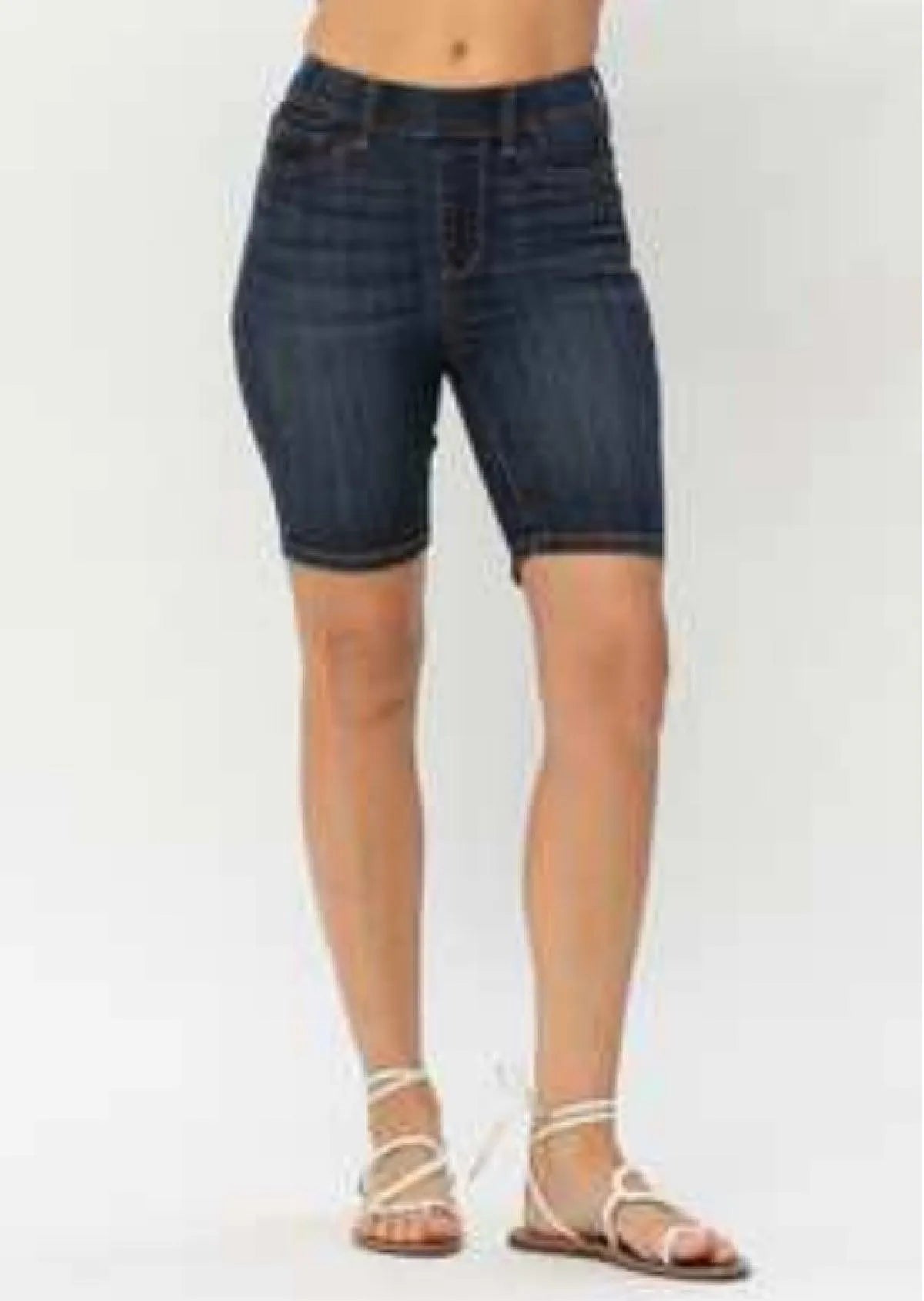 Judy Blue "Marley" High Waist Pull On Bermuda Shorts Jewelry Bubble