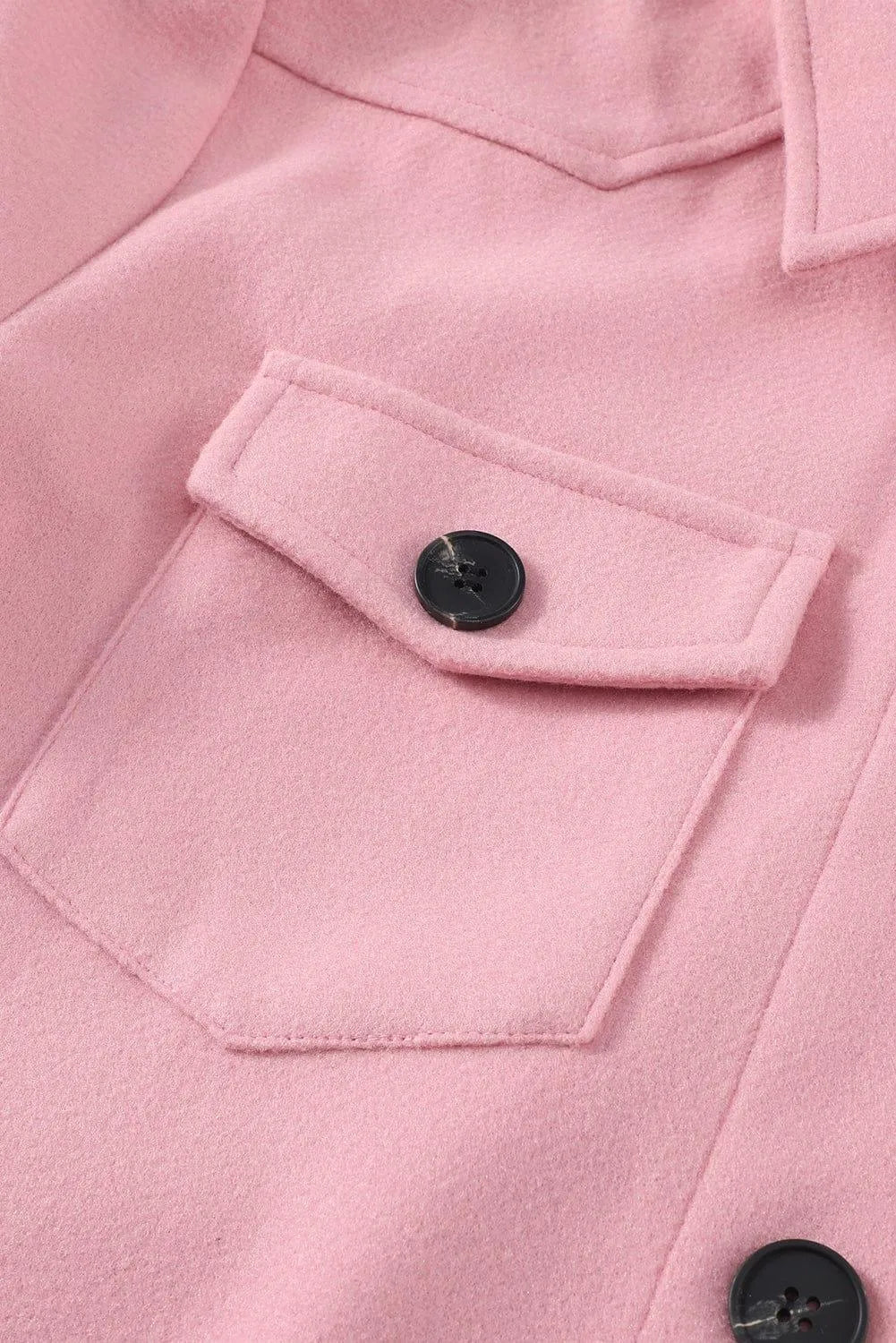 Lapel Button-Down Coat With Chest Pockets Jewelry Bubble