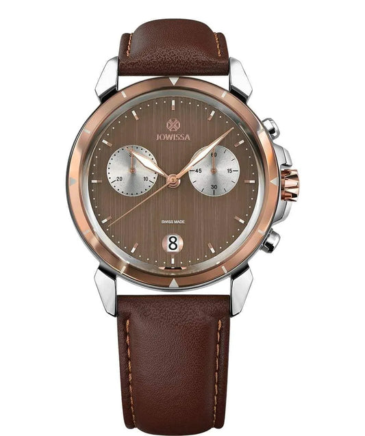 LeWy 6 Swiss Men's Watch Rose Brown Color J7.016.L Jewelry Bubble