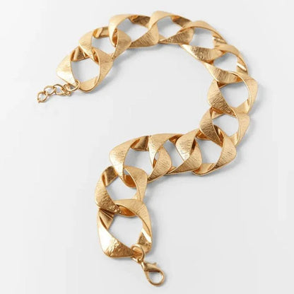 Light Gold Tone Thick Chain Necklace Jewelry Bubble