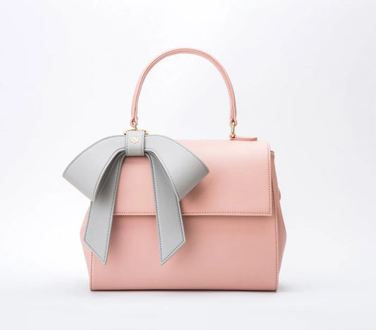 Light Pink Vegan Leather Handbag Jewelry Bubble