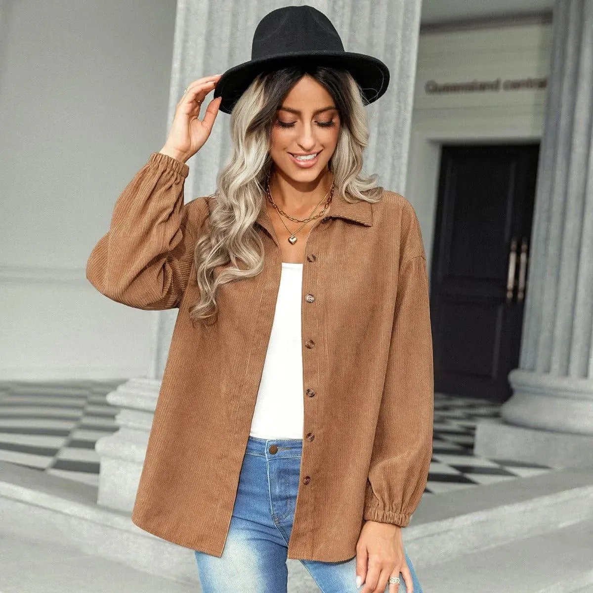 Long Sleeve Button Up Shacket