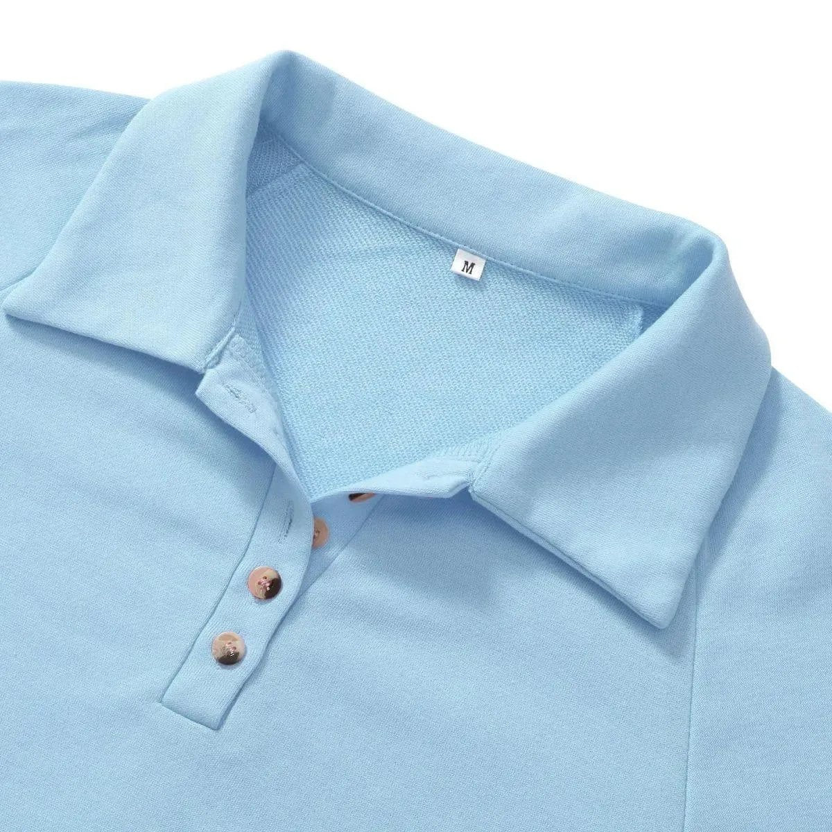 Long Sleeve Buttoned Sweatshirt