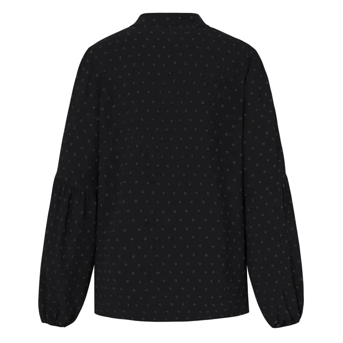 Long Sleeve Swiss Dot Pullover Blouse
