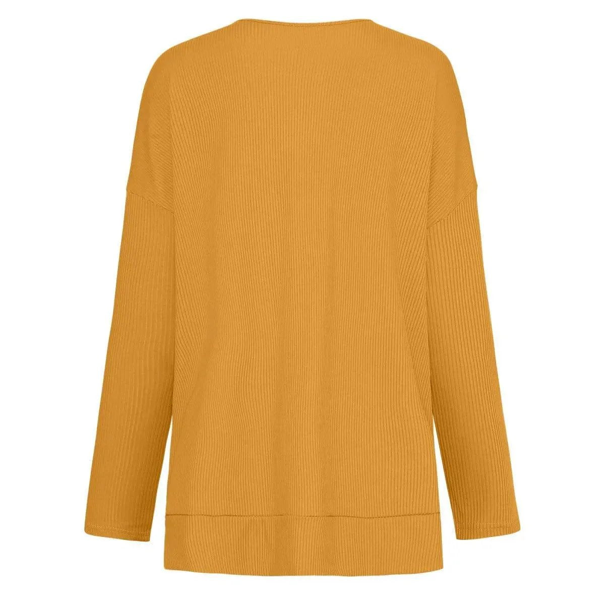 Long Sleeve V-Neck Knit Pullover Top