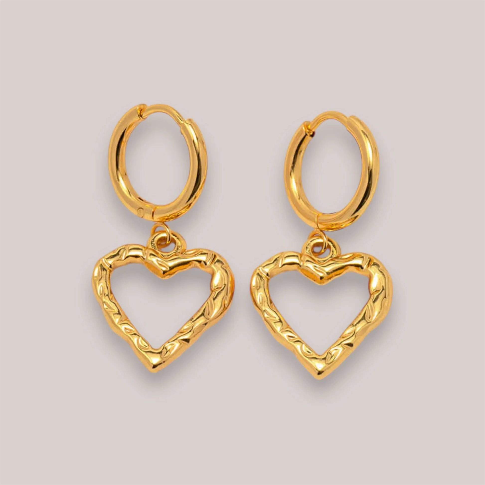 Love Heart Charm Huggie Hoop Earrings for Women Jewelry Bubble