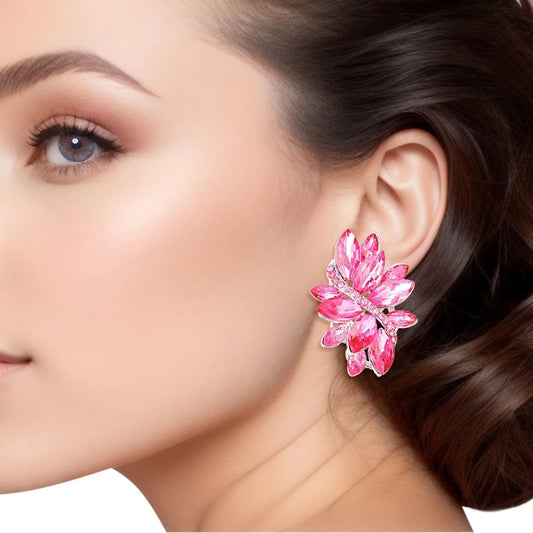 Marquise Studs: Fashionable Pink Earrings for Elegant Style Pinktown