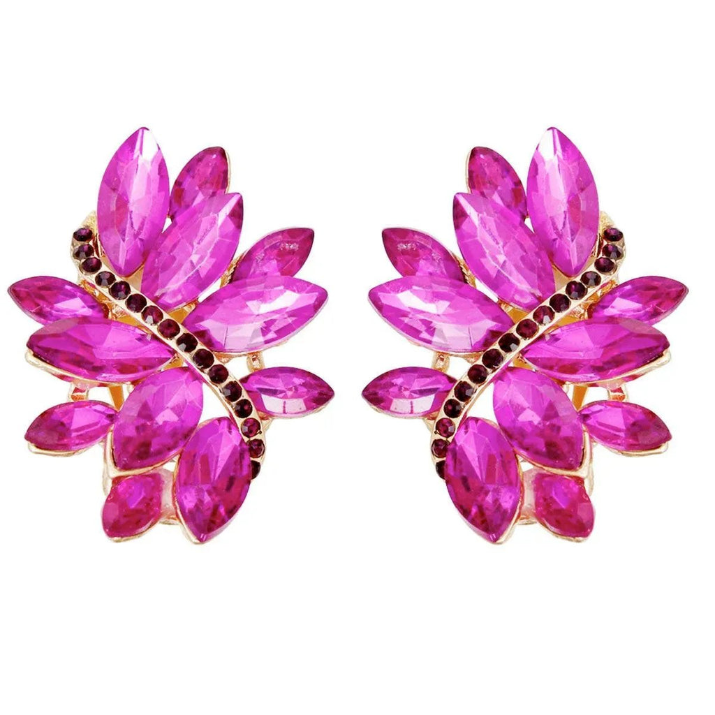 Marquise Studs: Fashionable Purple Earrings for Elegant Style