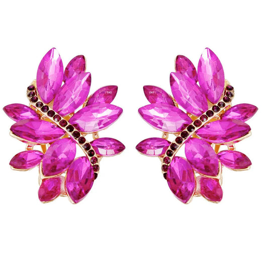 Marquise Studs: Fashionable Purple Earrings for Elegant Style Pinktown