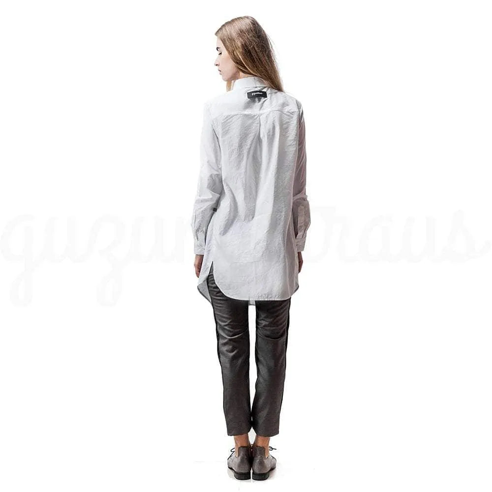 Minimalist Cotton Chemisette Women’s Urban Dress Shirt Jewelry Bubble