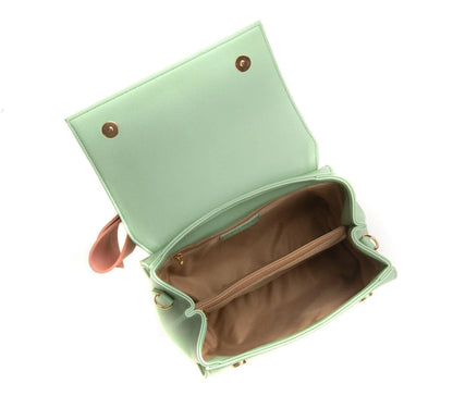 Mint & Light Pink Vegan Leather Handbag Jewelry Bubble